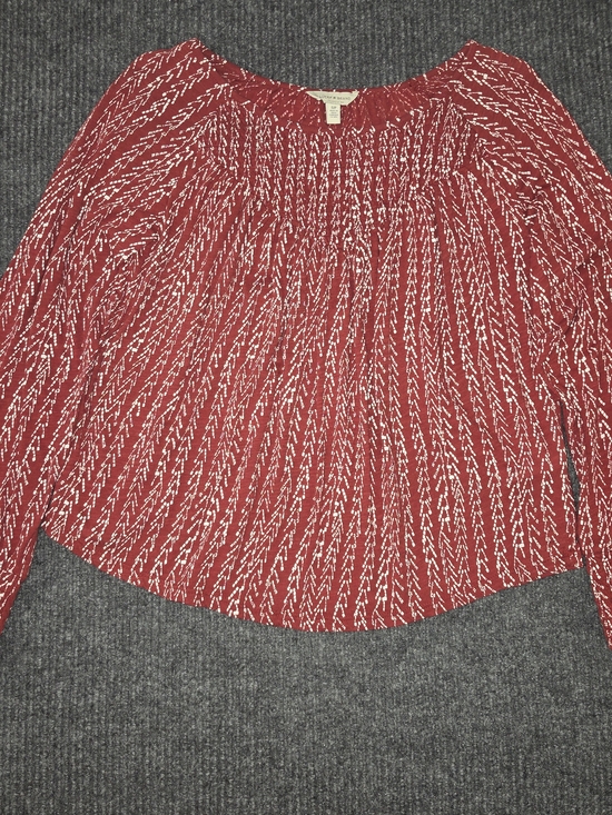 Lucky Brand Tops - Lucky Brand Red and White Patterned Top